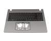 Keyboard incl. topcase DE (german) black/grey with backlight original suitable for Acer TravelMate P2 (TMP216-51T)