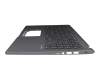 Keyboard incl. topcase DE (german) black/grey with backlight original suitable for Asus VivoBook 15 F509JA