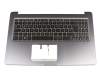 Keyboard incl. topcase DE (german) black/grey with backlight original suitable for Asus VivoBook Pro 15 N580GD