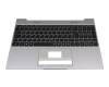 Keyboard incl. topcase DE (german) black/grey with backlight original suitable for Emdoor NS15AR