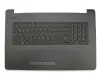 Keyboard incl. topcase DE (german) black/grey with fine pattern original suitable for HP 17-bs000
