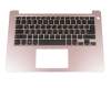 Keyboard incl. topcase DE (german) black/pink original suitable for Dell Inspiron 13 (5370)