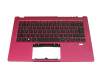 Keyboard incl. topcase DE (german) black/red with backlight original suitable for Acer Swift 3 (SF314-511)
