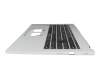Keyboard incl. topcase DE (german) black/silver (using a special key) original suitable for Acer Extensa 15 (EX215-57)