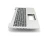 Keyboard incl. topcase DE (german) black/silver b-stock suitable for Asus X555UB
