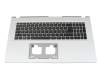 Keyboard incl. topcase DE (german) black/silver original suitable for Acer Aspire 3 (A317-54)
