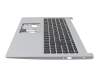 Keyboard incl. topcase DE (german) black/silver original suitable for Acer Aspire 5 (A515-55G)