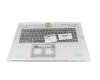 Keyboard incl. topcase DE (german) black/silver original suitable for Acer Aspire Go 15 (AG15-71P)