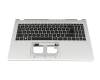 Keyboard incl. topcase DE (german) black/silver original suitable for Acer Extensa 15 (EX215-57)