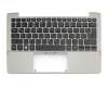 Keyboard incl. topcase DE (german) black/silver original suitable for Acer Switch 11 V (SW5-173P)