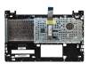 Keyboard incl. topcase DE (german) black/silver original suitable for Asus A56CM