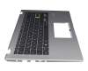 Keyboard incl. topcase DE (german) black/silver original suitable for Asus E410MA