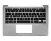 Keyboard incl. topcase DE (german) black/silver original suitable for Asus F201E