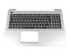 Keyboard incl. topcase DE (german) black/silver original suitable for Asus F554LA