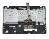Keyboard incl. topcase DE (german) black/silver original suitable for Asus R752LX