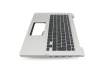 Keyboard incl. topcase DE (german) black/silver original suitable for Asus Transformer Book Flip TP300LA