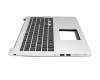 Keyboard incl. topcase DE (german) black/silver original suitable for Asus Transformer Book Flip TP500LN