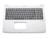 Keyboard incl. topcase DE (german) black/silver original suitable for Asus Transformer Book Flip TP550LD