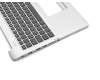Keyboard incl. topcase DE (german) black/silver original suitable for Asus Transformer Book Flip TP550LD