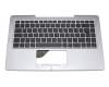 Keyboard incl. topcase DE (german) black/silver original suitable for Asus Transformer Book T300LA