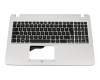 Keyboard incl. topcase DE (german) black/silver original suitable for Asus VivoBook F540LA