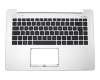 Keyboard incl. topcase DE (german) black/silver original suitable for Asus VivoBook S451LN