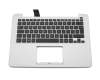 Keyboard incl. topcase DE (german) black/silver original suitable for Asus X302UJ
