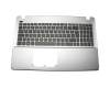 Keyboard incl. topcase DE (german) black/silver original suitable for Asus X550VX