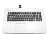 Keyboard incl. topcase DE (german) black/silver original suitable for Asus X751LDV