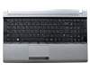 Keyboard incl. topcase DE (german) black/silver original suitable for Samsung RV520 S01AT