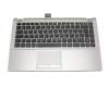Keyboard incl. topcase DE (german) black/silver suitable for Asus U46SV