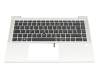 Keyboard incl. topcase DE (german) black/silver with backlight and mouse-stick original suitable for HP EliteBook 840 G7