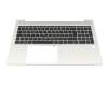 Keyboard incl. topcase DE (german) black/silver with backlight and mouse-stick original suitable for HP EliteBook 850 G8