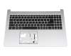 Keyboard incl. topcase DE (german) black/silver with backlight original suitable for Acer Aspire 5 (A515-44G)