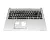 Keyboard incl. topcase DE (german) black/silver with backlight original suitable for Acer Aspire 5 (A515-45G)