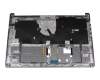 Keyboard incl. topcase DE (german) black/silver with backlight original suitable for Acer Aspire 5 (A515-45G)