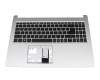 Keyboard incl. topcase DE (german) black/silver with backlight original suitable for Acer Aspire 5 (A515-55G)