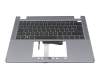Keyboard incl. topcase DE (german) black/silver with backlight original suitable for Acer TravelMate Spin P4 (TMP414RN-52)