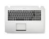 Keyboard incl. topcase DE (german) black/silver with backlight original suitable for Asus VivoBook 17 P1700UF