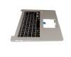 Keyboard incl. topcase DE (german) black/silver with backlight original suitable for Asus VivoBook S15 S510UA