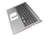 Keyboard incl. topcase DE (german) black/silver with backlight original suitable for Asus VivoBook S15 S530UN