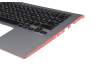 Keyboard incl. topcase DE (german) black/silver with backlight original suitable for Asus X430UF