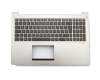 Keyboard incl. topcase DE (german) black/silver with backlight original suitable for Asus ZenBook U500VZ
