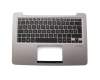 Keyboard incl. topcase DE (german) black/silver with backlight original suitable for Asus ZenBook UX330UA