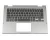 Keyboard incl. topcase DE (german) black/silver with backlight original suitable for Dell Inspiron 13 (5378)