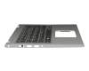 Keyboard incl. topcase DE (german) black/silver with backlight original suitable for Dell Inspiron 13 2in1 (5379)