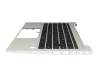 Keyboard incl. topcase DE (german) black/silver with backlight original suitable for HP EliteBook 640 G10