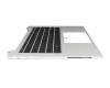 Keyboard incl. topcase DE (german) black/silver with backlight original suitable for HP EliteBook 840 G10