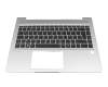 Keyboard incl. topcase DE (german) black/silver with backlight original suitable for HP ProBook 440 G6