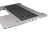 Keyboard incl. topcase DE (german) black/silver with backlight original suitable for HP ProBook 445R G6